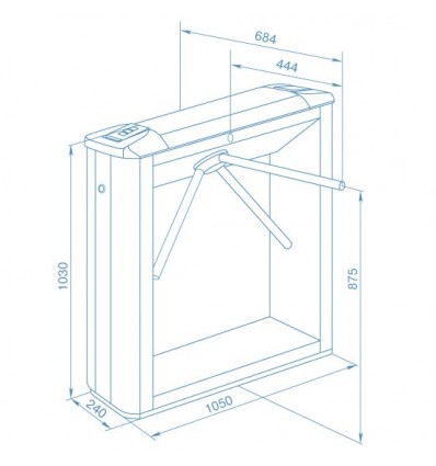 Box turnstiles-tripo TBC01